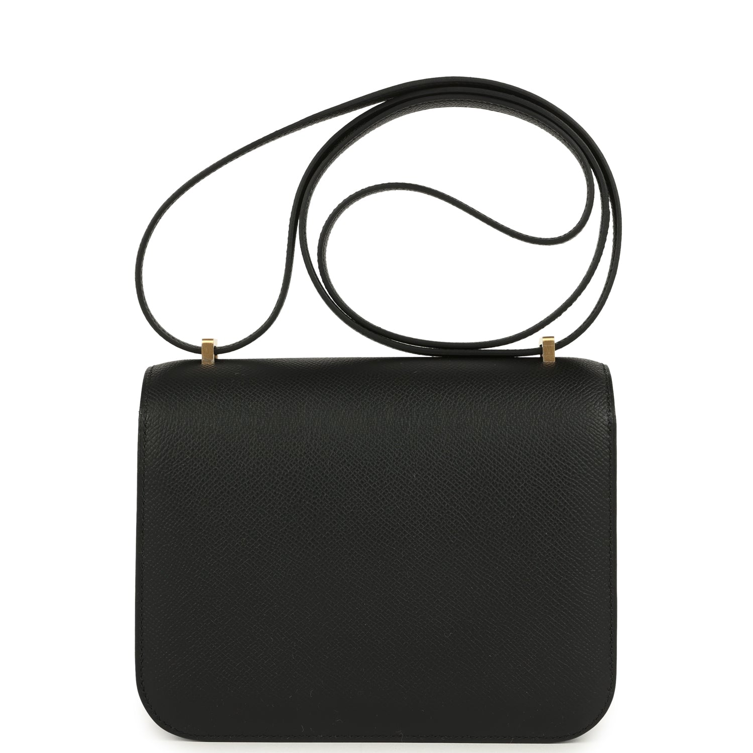 Hermes Constance 18 Black Epsom Brushed Permabrass Hardware