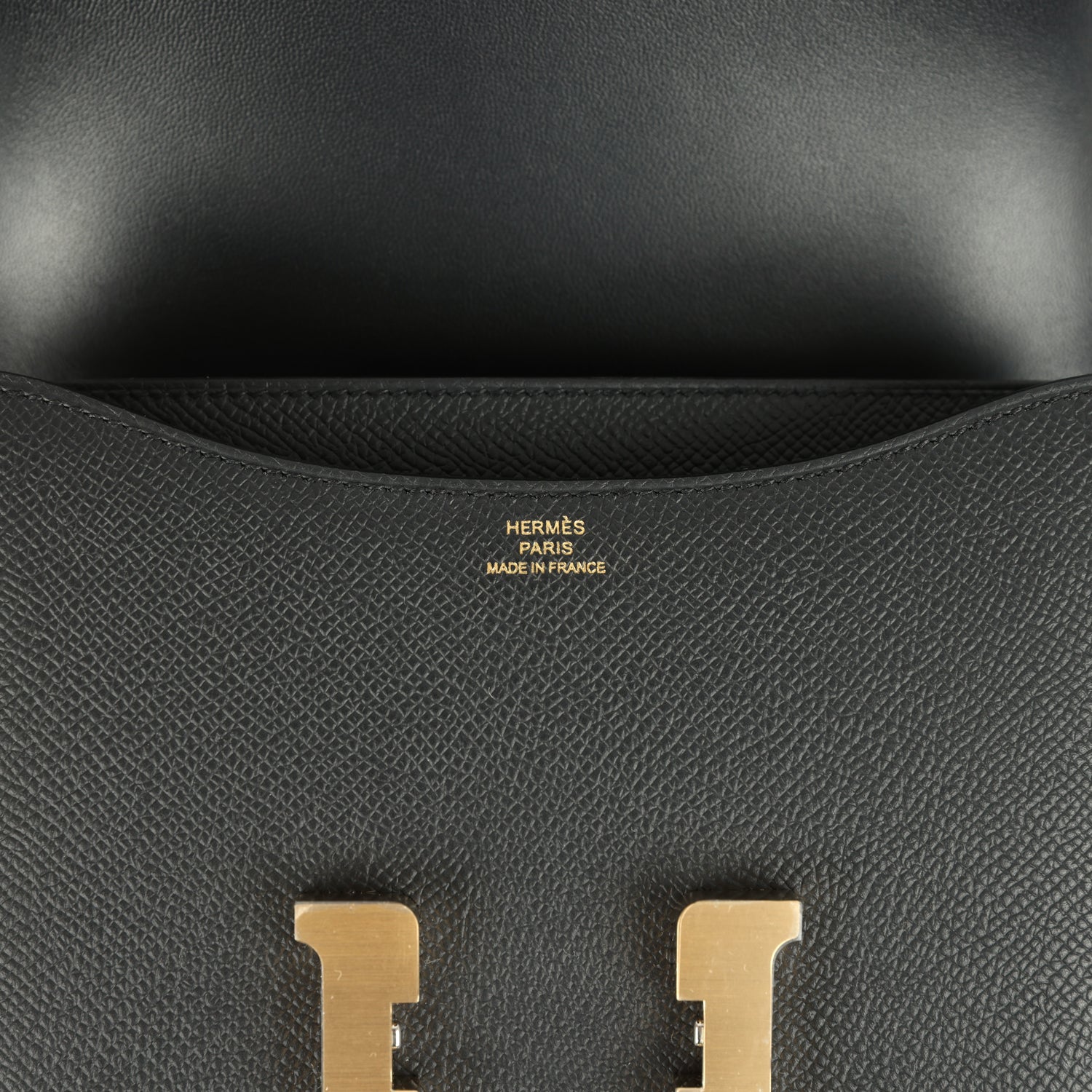 Hermes Constance 18 Black Epsom Brushed Permabrass Hardware