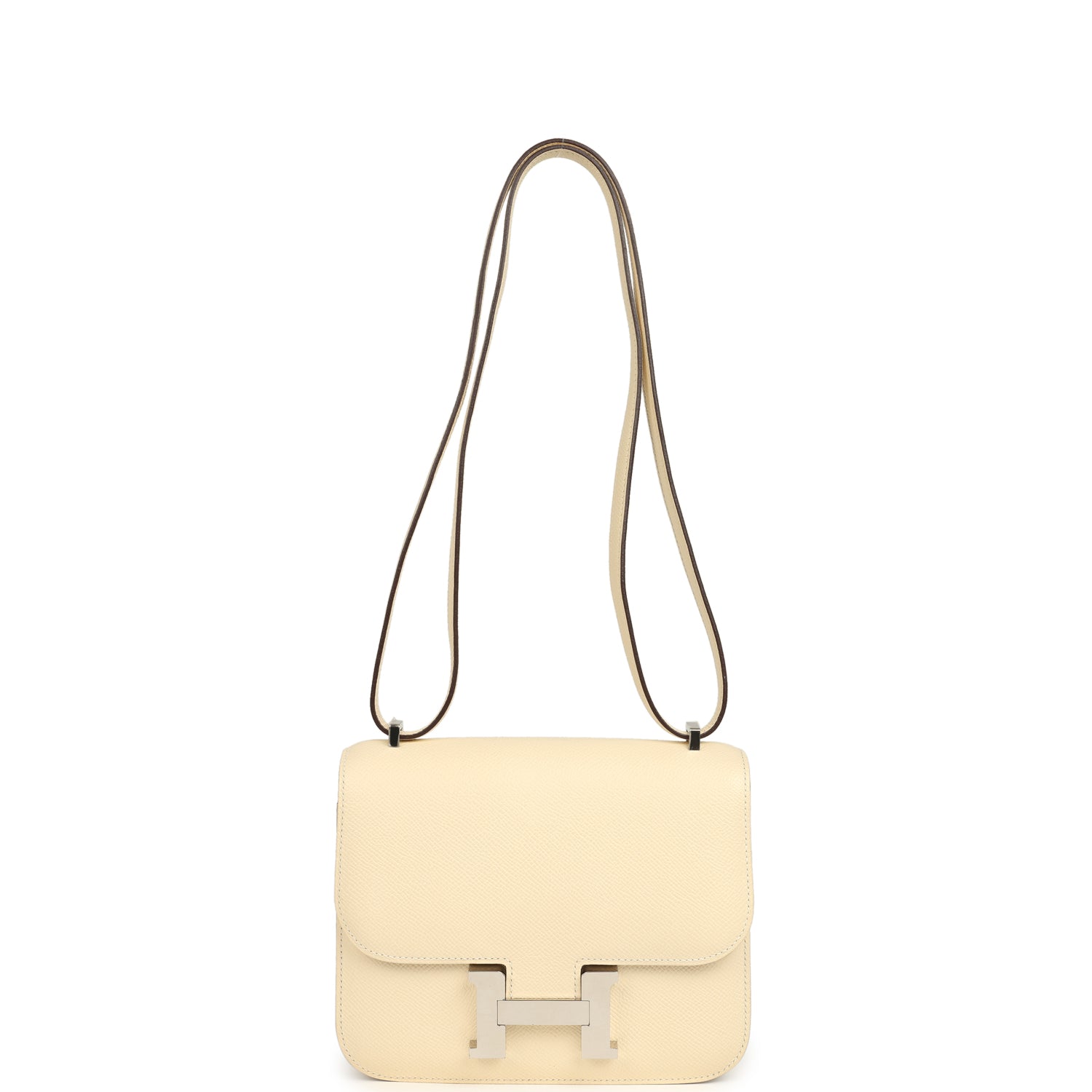 Pre-owned Hermes Constance 18 Nata Epsom Palladium Hardware