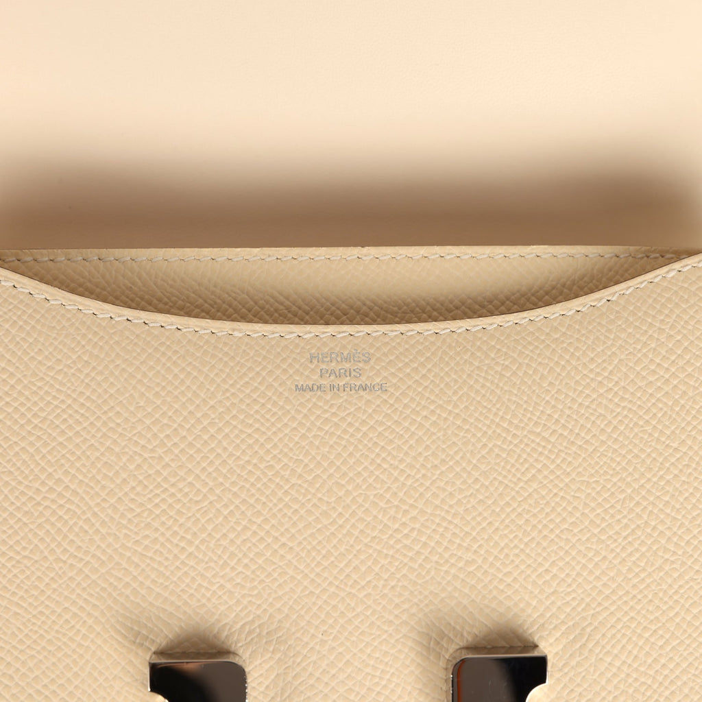 Pre-owned Hermes Constance 18 Nata Epsom Palladium Hardware