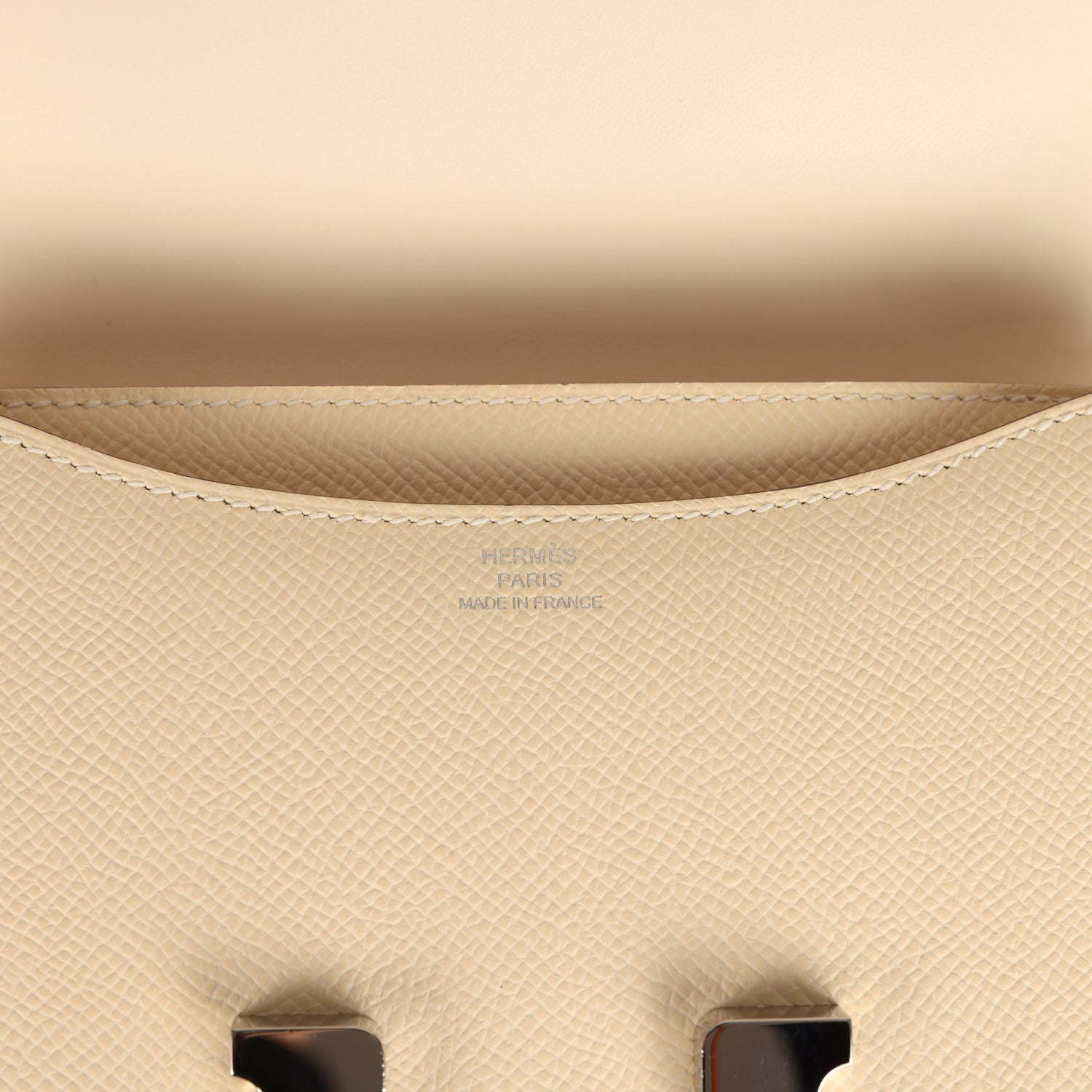 Pre-owned Hermes Constance 18 Nata Epsom Palladium Hardware