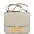 Hermes Constance 24 Gris Perle Evercolor Gold Hardware