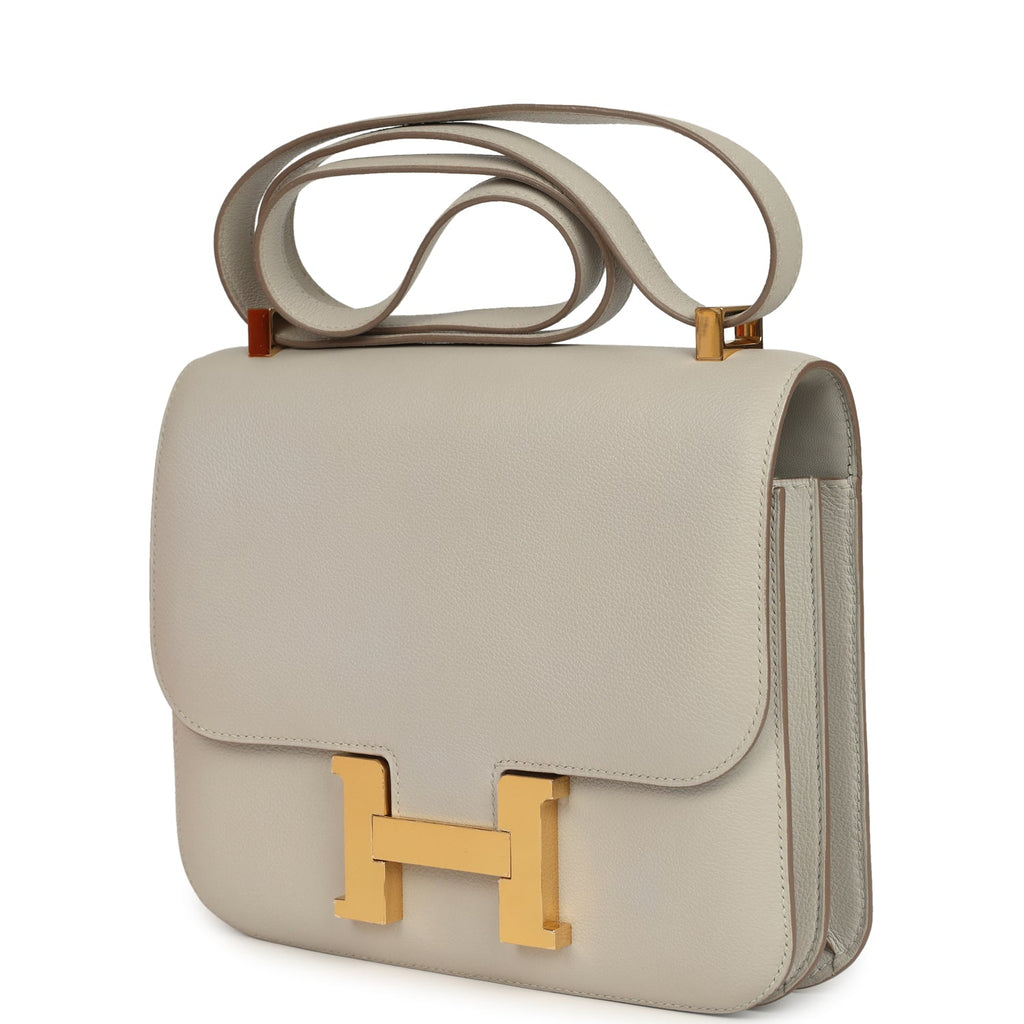 Hermes Constance 24 Gris Perle Evercolor Gold Hardware