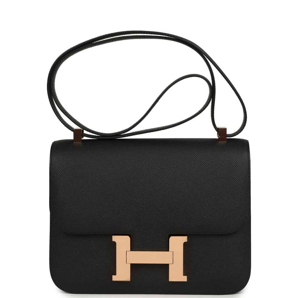 Hermes Constance 1-24 Black Epsom Rose Gold Hardware