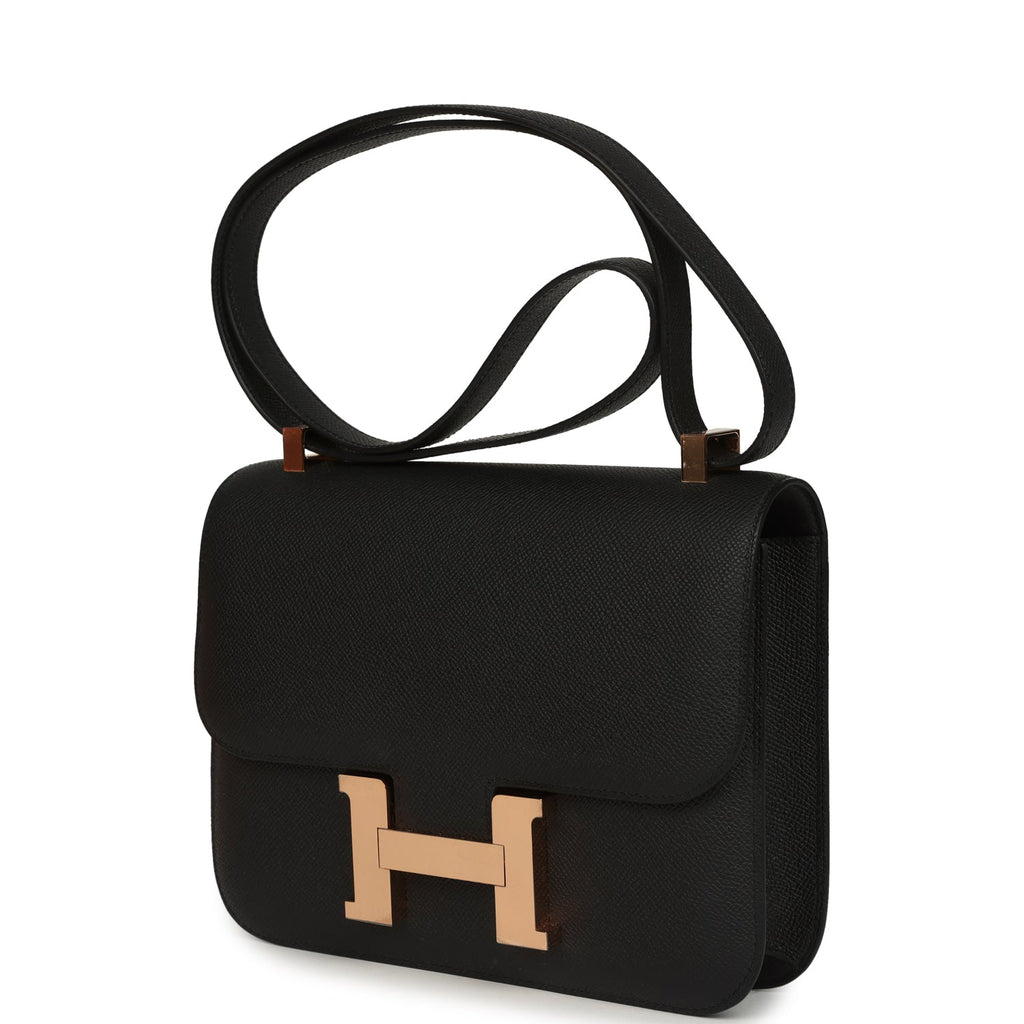 Hermes Constance 1-24 Black Epsom Rose Gold Hardware