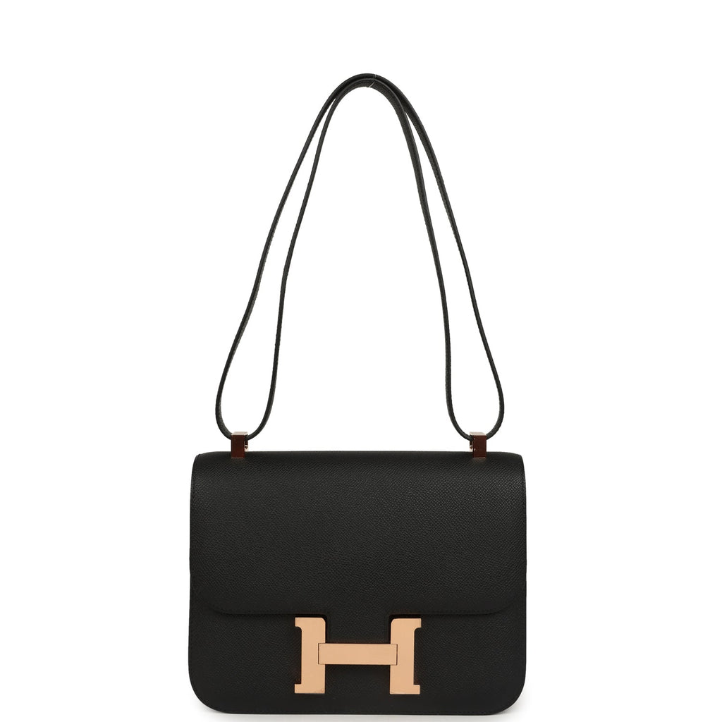 Hermes Constance 1-24 Black Epsom Rose Gold Hardware