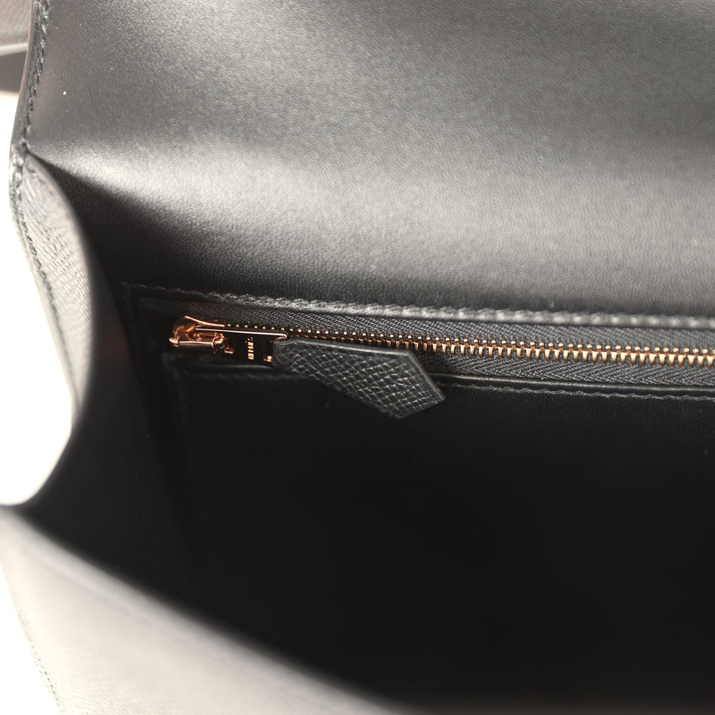 Hermes Constance 1-24 Black Epsom Rose Gold Hardware