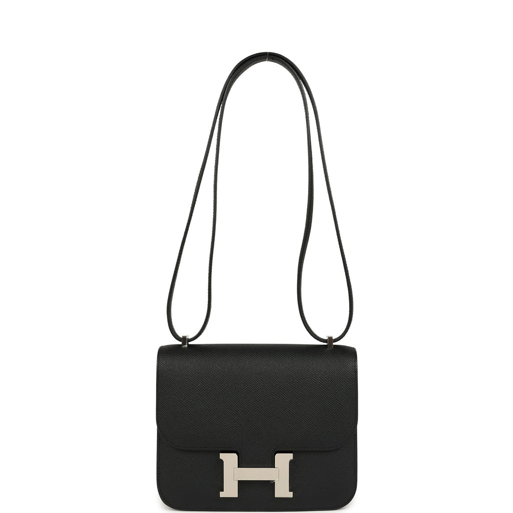 Hermes Constance 18 Black Epsom Palladium Hardware