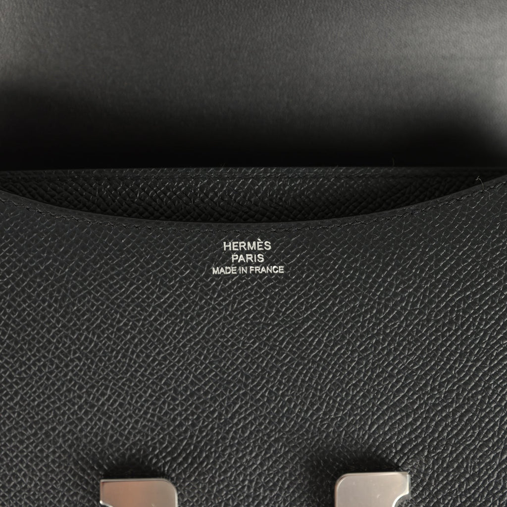 Hermes Constance 18 Black Epsom Palladium Hardware
