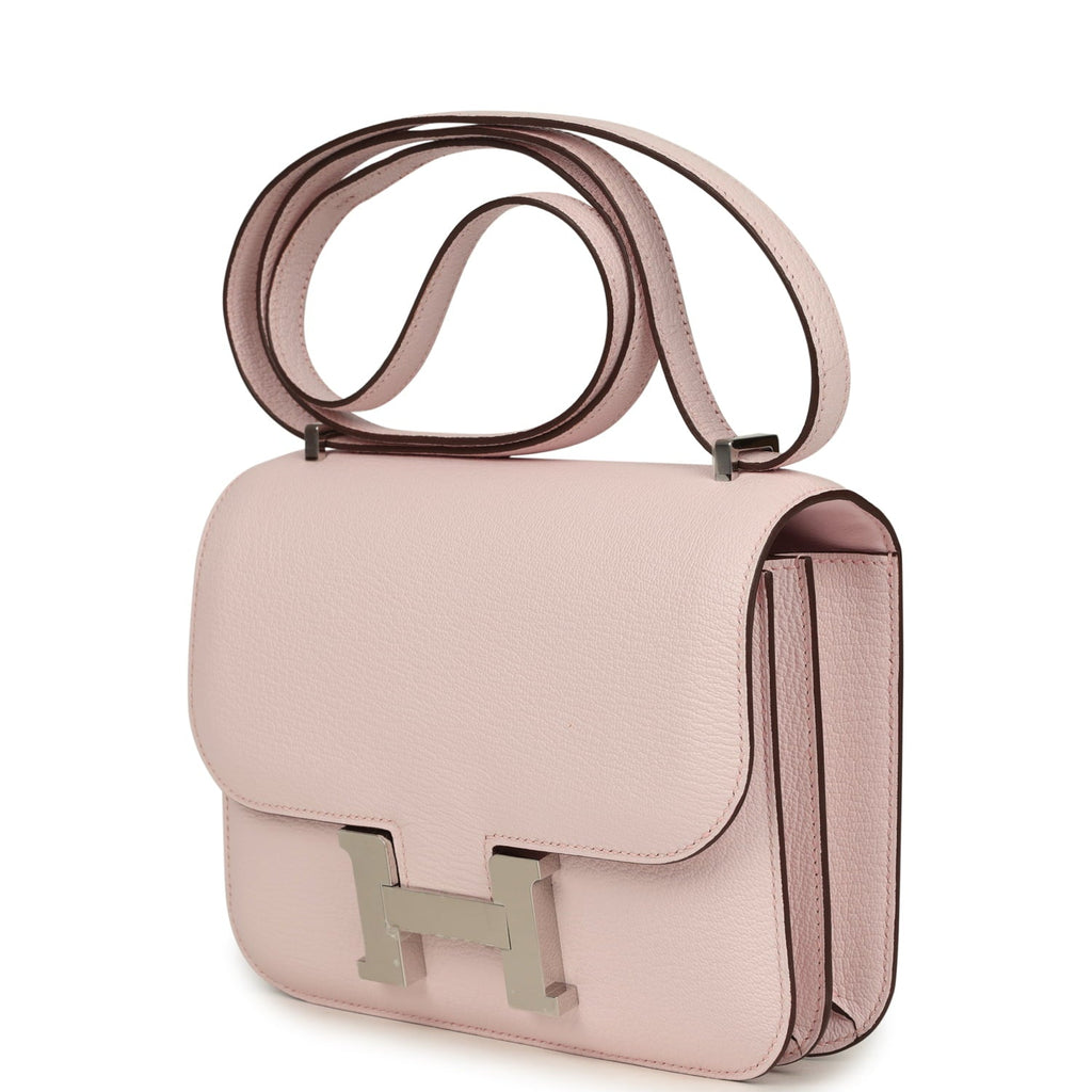 Hermes Constance 18 Rose Darling Chevre Mysore Palladium Hardware
