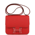 Hermes Constance 18 Rouge Radieux Epsom Lacquered Palladium Hardware