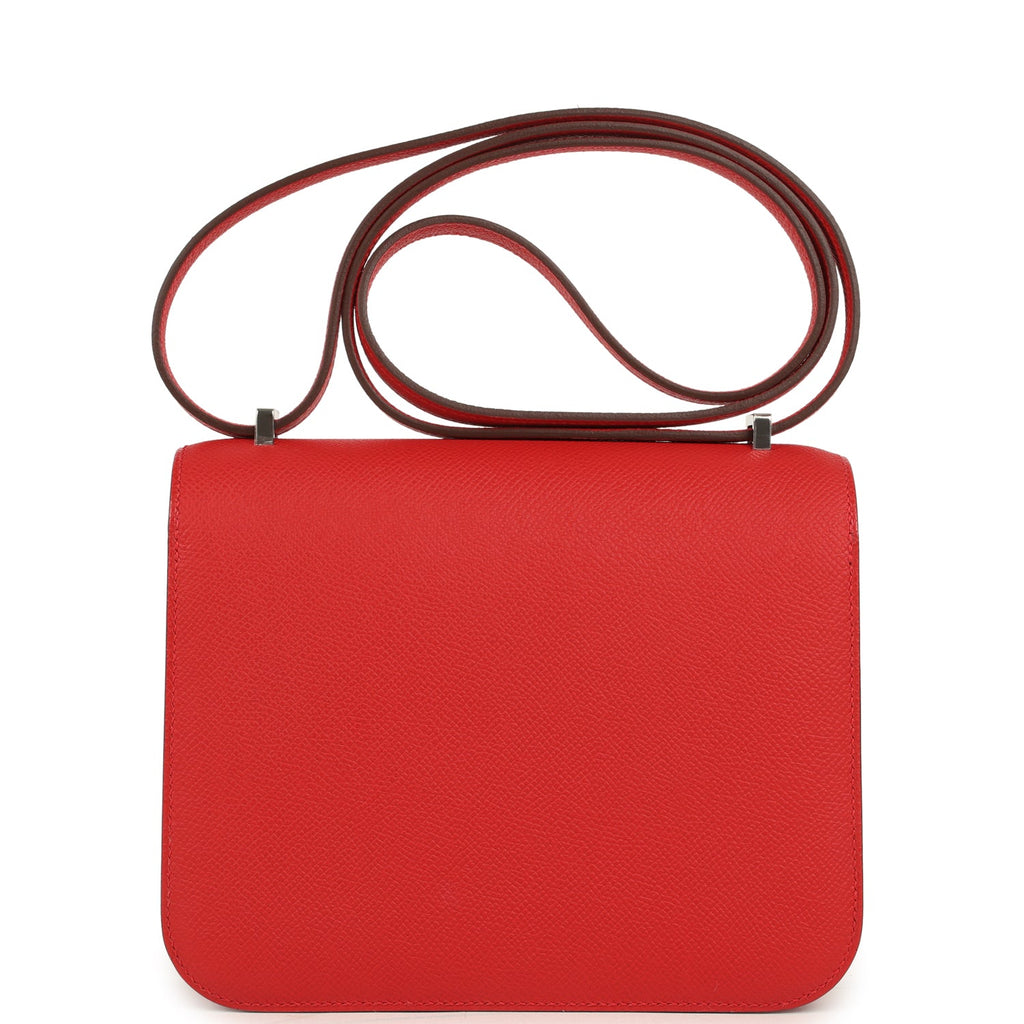 Hermes Constance 18 Rouge Radieux Epsom Lacquered Palladium Hardware