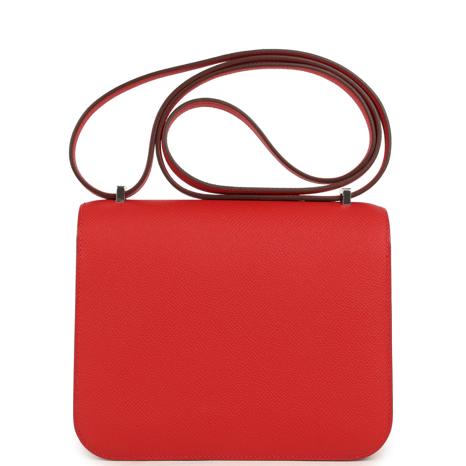 Hermes Constance 18 Rouge Radieux Epsom Lacquered Palladium Hardware