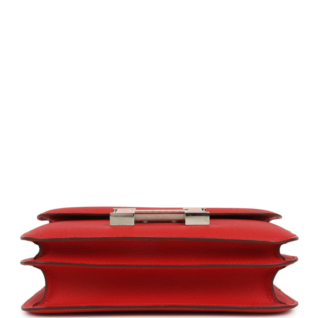 Hermes Constance 18 Rouge Radieux Epsom Lacquered Palladium Hardware