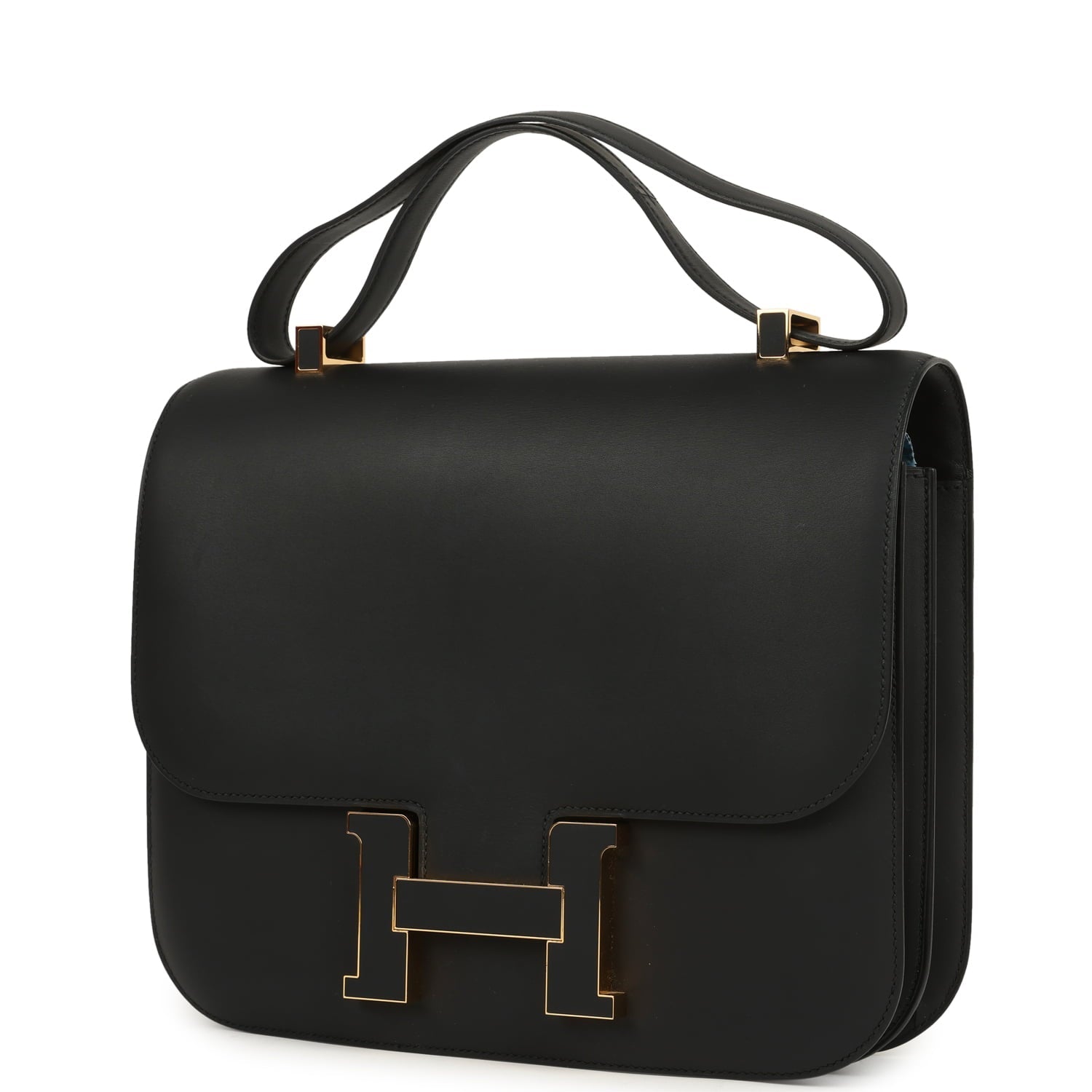 Pre-owned Hermes Constance Cartable 29 Black Sombrero Gold Hardware