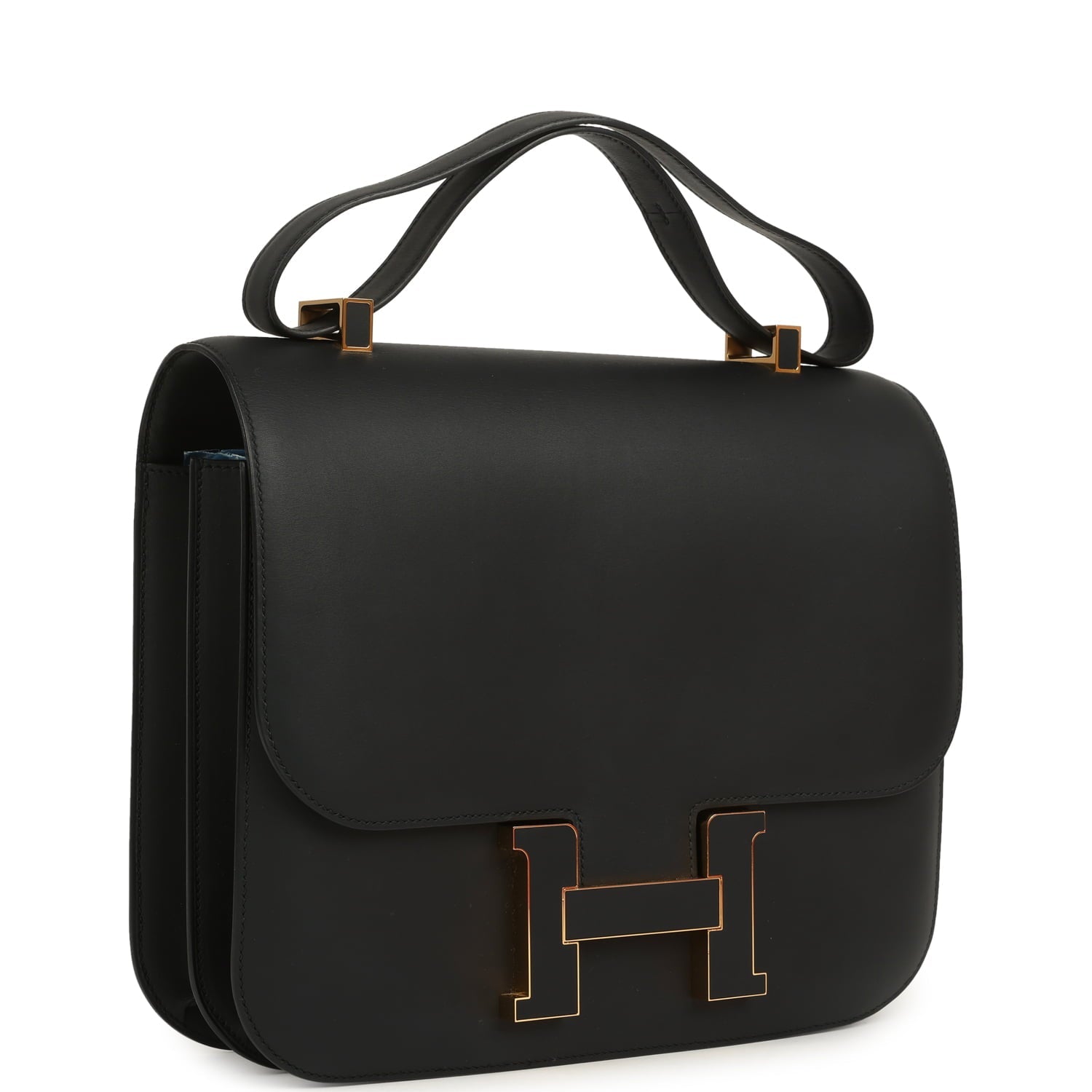 Pre-owned Hermes Constance Cartable 29 Black Sombrero Gold Hardware