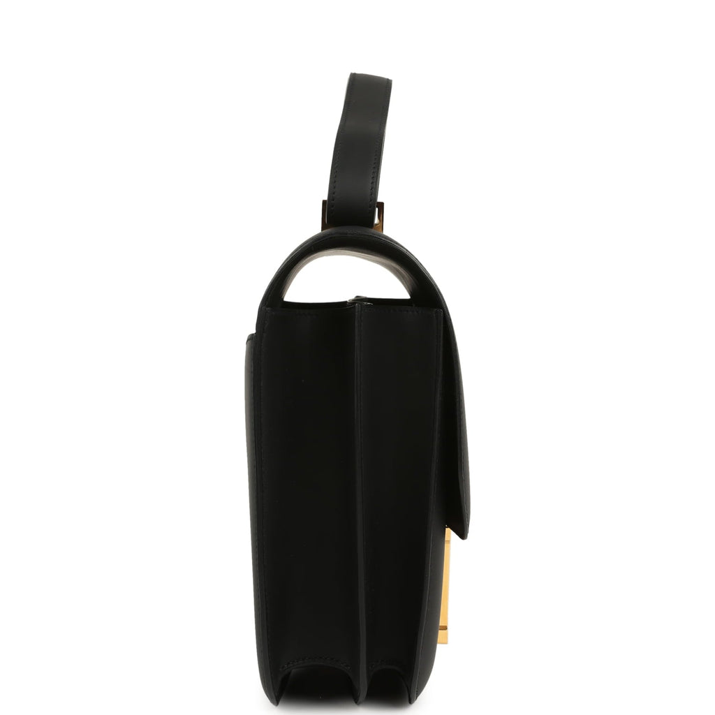 Pre-owned Hermes Constance Cartable 29 Black Sombrero Gold Hardware