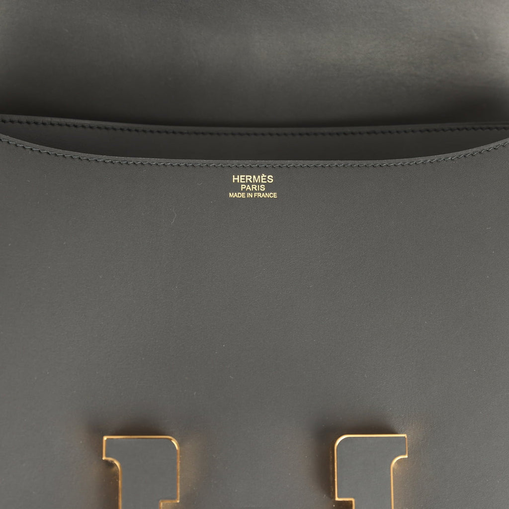 Pre-owned Hermes Constance Cartable 29 Black Sombrero Gold Hardware
