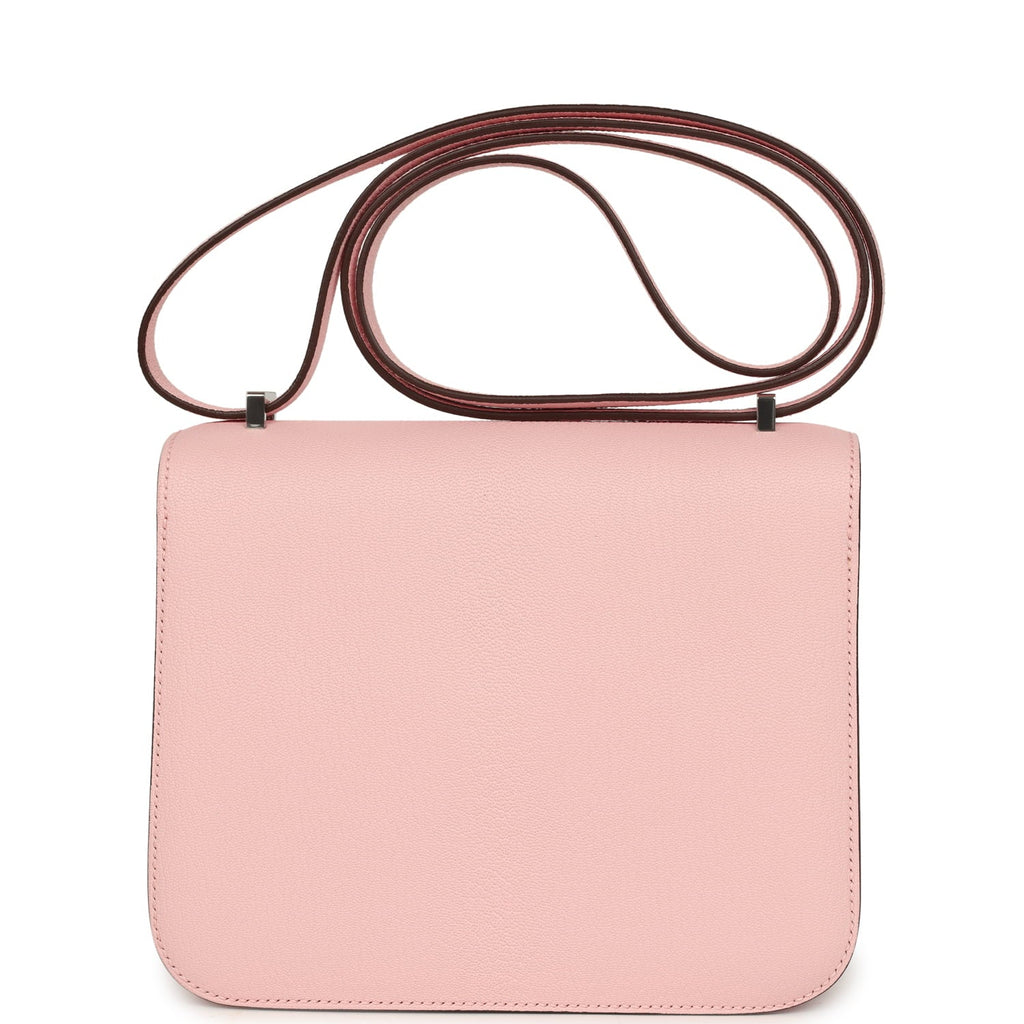 Hermes Constance 18 Rose Sakura Chevre Mysore Palladium Hardware
