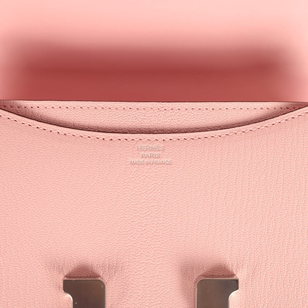Hermes Constance 18 Rose Sakura Chevre Mysore Palladium Hardware