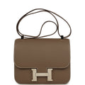 Pre-owned Hermes Constance 24 Etoupe Epsom Palladium Hardware