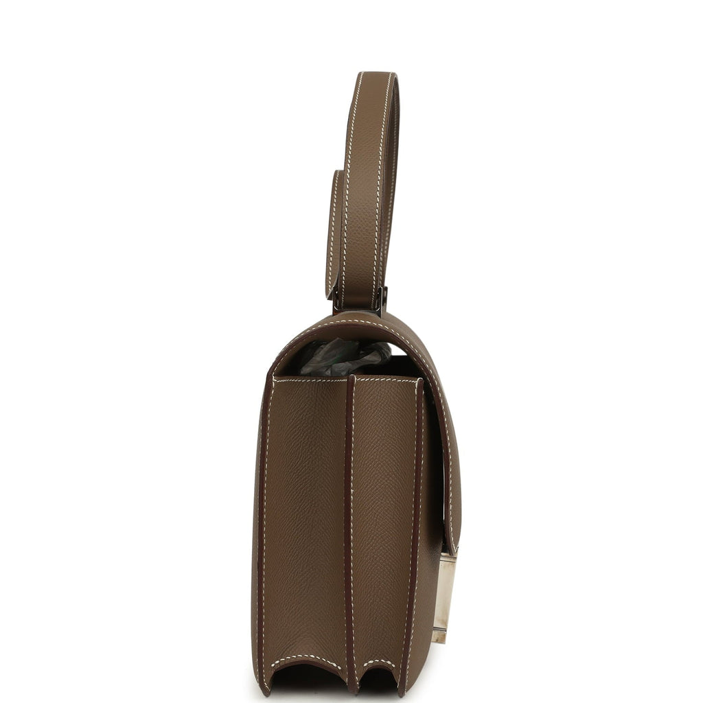 Pre-owned Hermes Constance 24 Etoupe Epsom Palladium Hardware