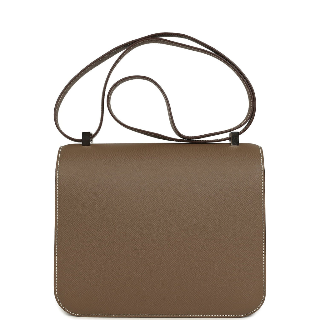 Pre-owned Hermes Constance 24 Etoupe Epsom Palladium Hardware