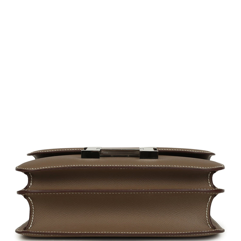 Pre-owned Hermes Constance 24 Etoupe Epsom Palladium Hardware