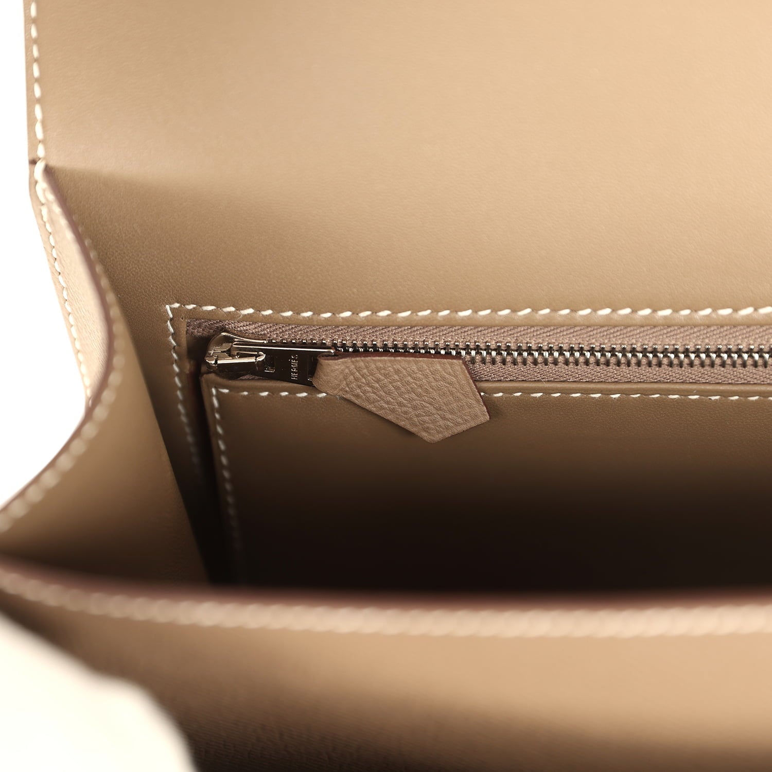 Pre-owned Hermes Constance 24 Etoupe Epsom Palladium Hardware