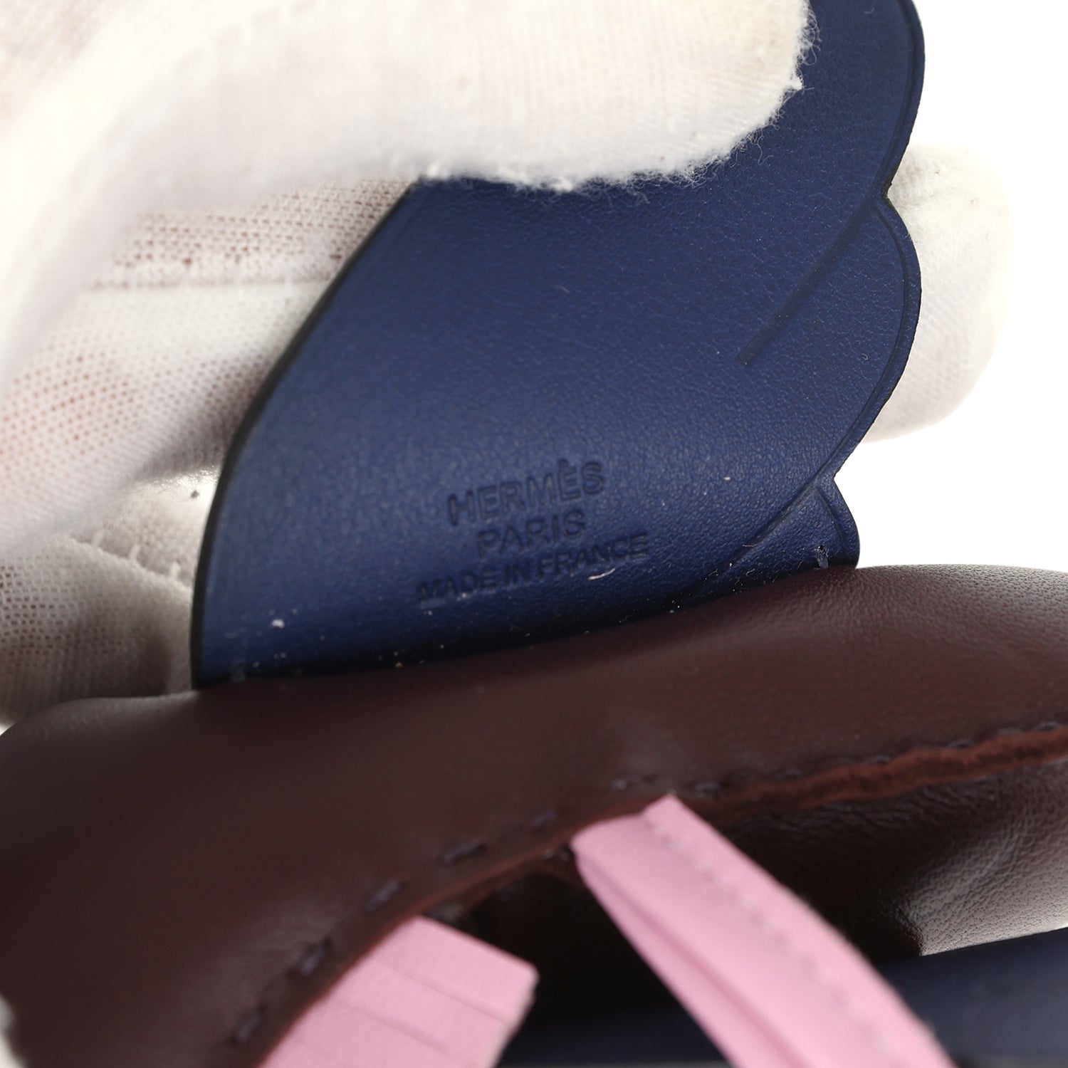 Hermes Pegase Rodeo Bag Charm MM Rouge Sellier, Mauve Sylvestre and Bleu Saphir Milo Lambskin