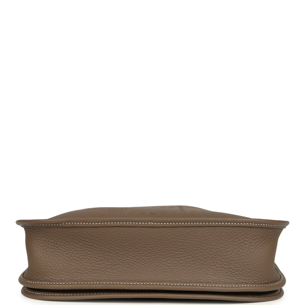 Hermes Evelyne III PM Etoupe Clemence Palladium Hardware