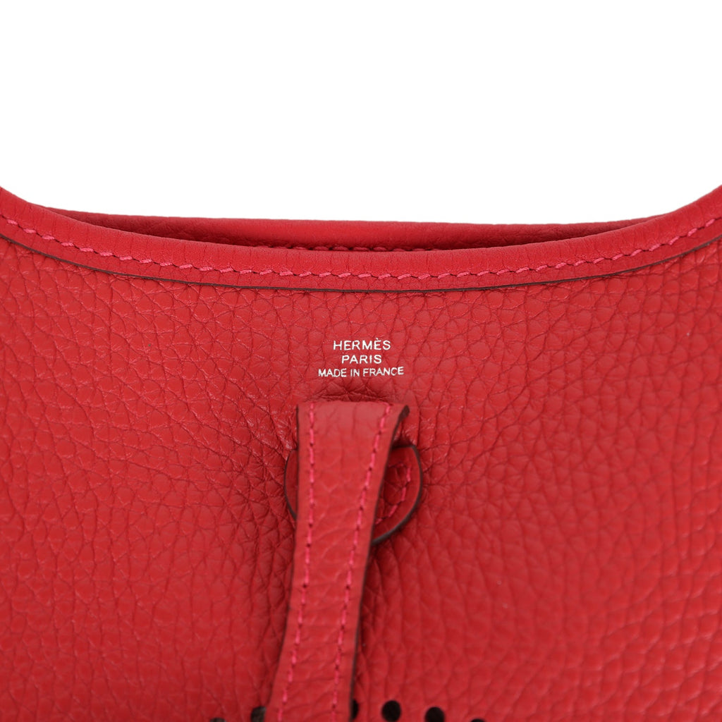 Hermes Evelyne TPM Vermillion Clemence Palladium Hardware