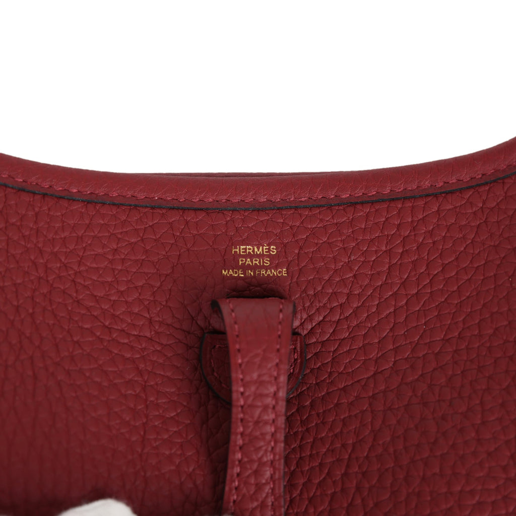 Hermes Evelyne TPM Rouge H Clemence Gold Hardware