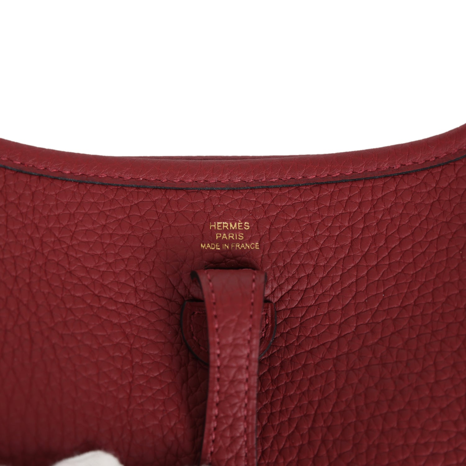 Hermes Evelyne TPM Rouge H Clemence Gold Hardware