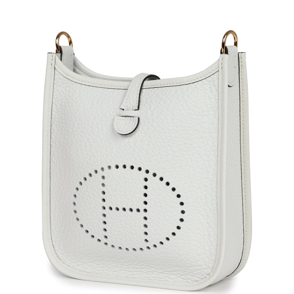 Hermes Evelyne TPM New White Clemence Gold Hardware