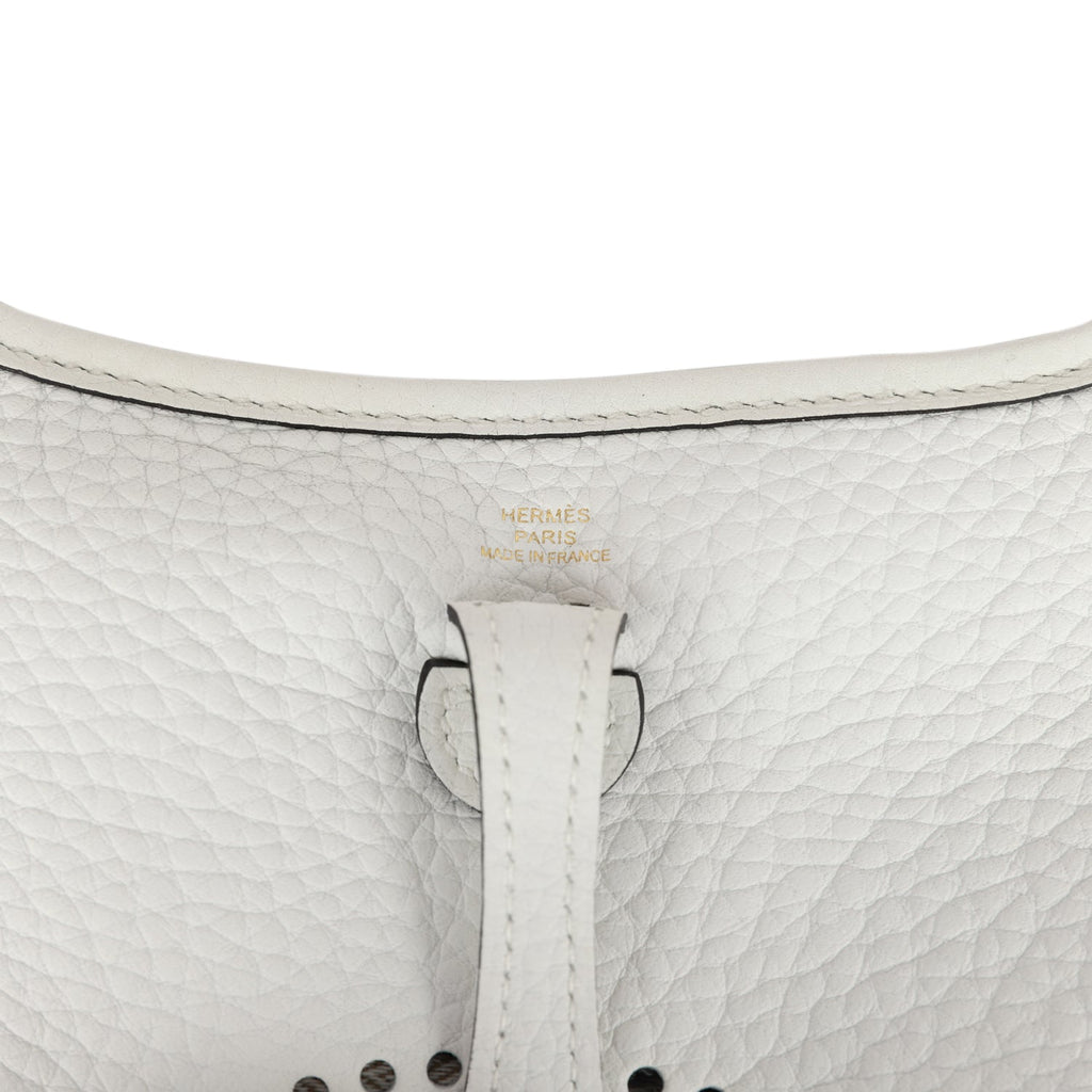 Hermes Evelyne TPM New White Clemence Gold Hardware