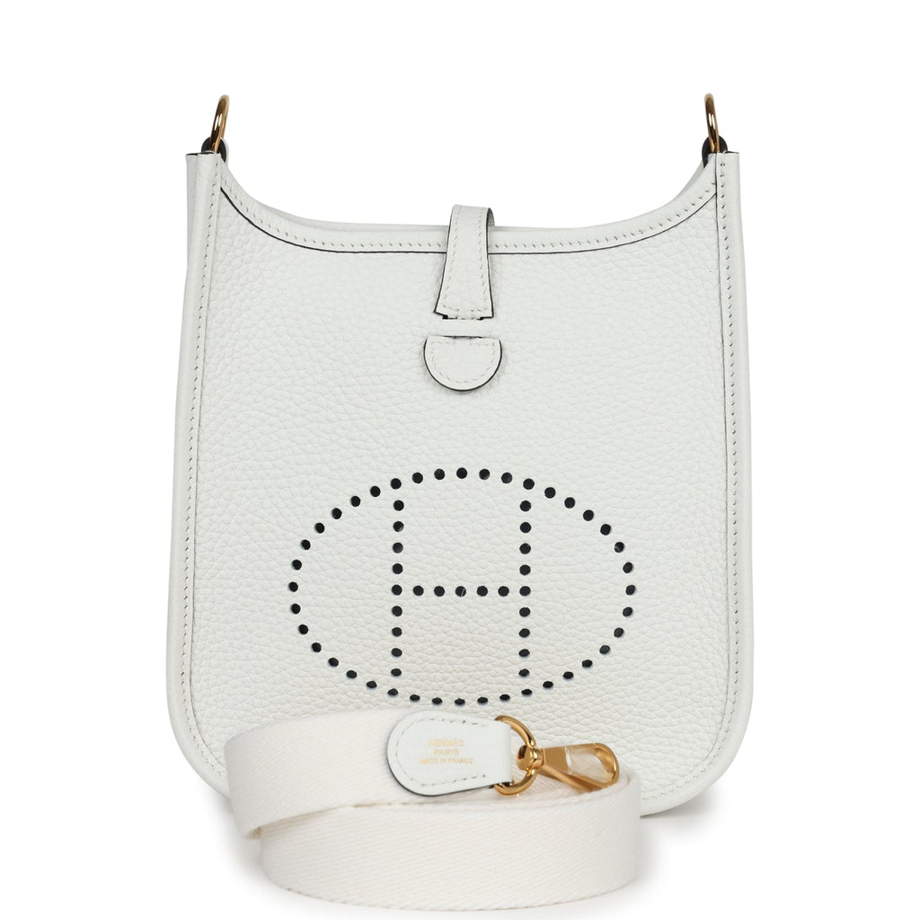 Hermes Evelyne TPM New White Clemence Gold Hardware