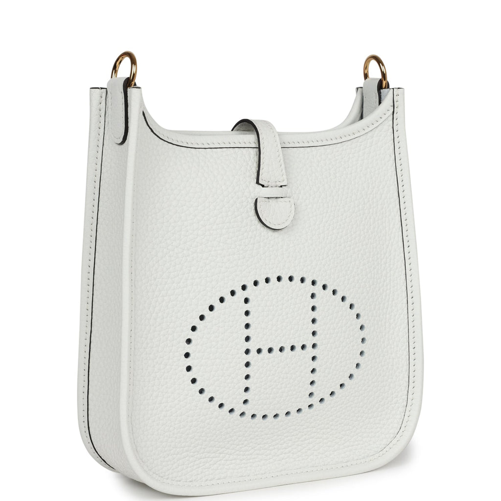 Hermes Evelyne TPM New White Clemence Gold Hardware