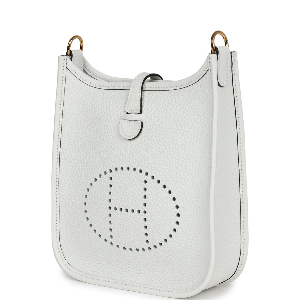 Hermes Evelyne TPM New White Clemence Gold Hardware