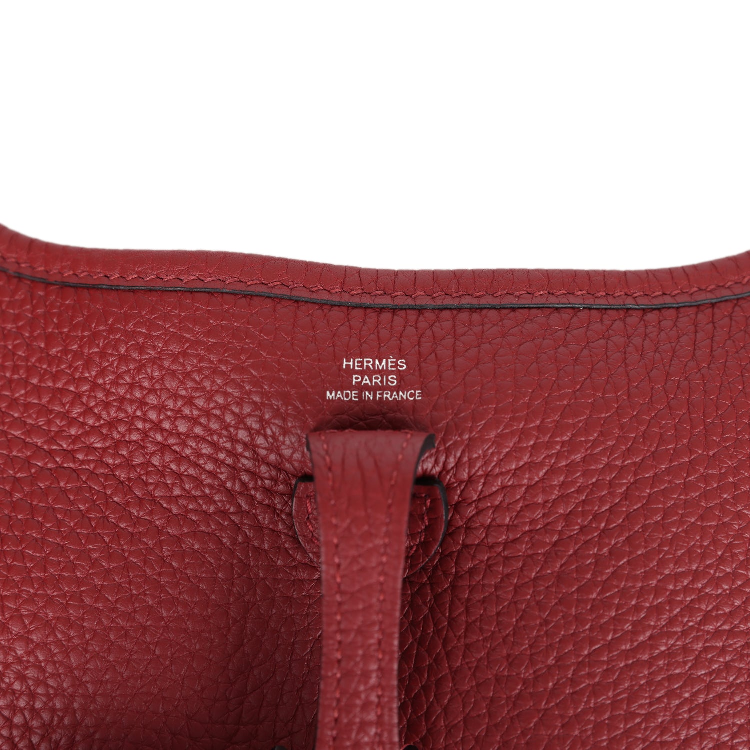 Hermes Evelyne TPM Rouge H Clemence Palladium Hardware