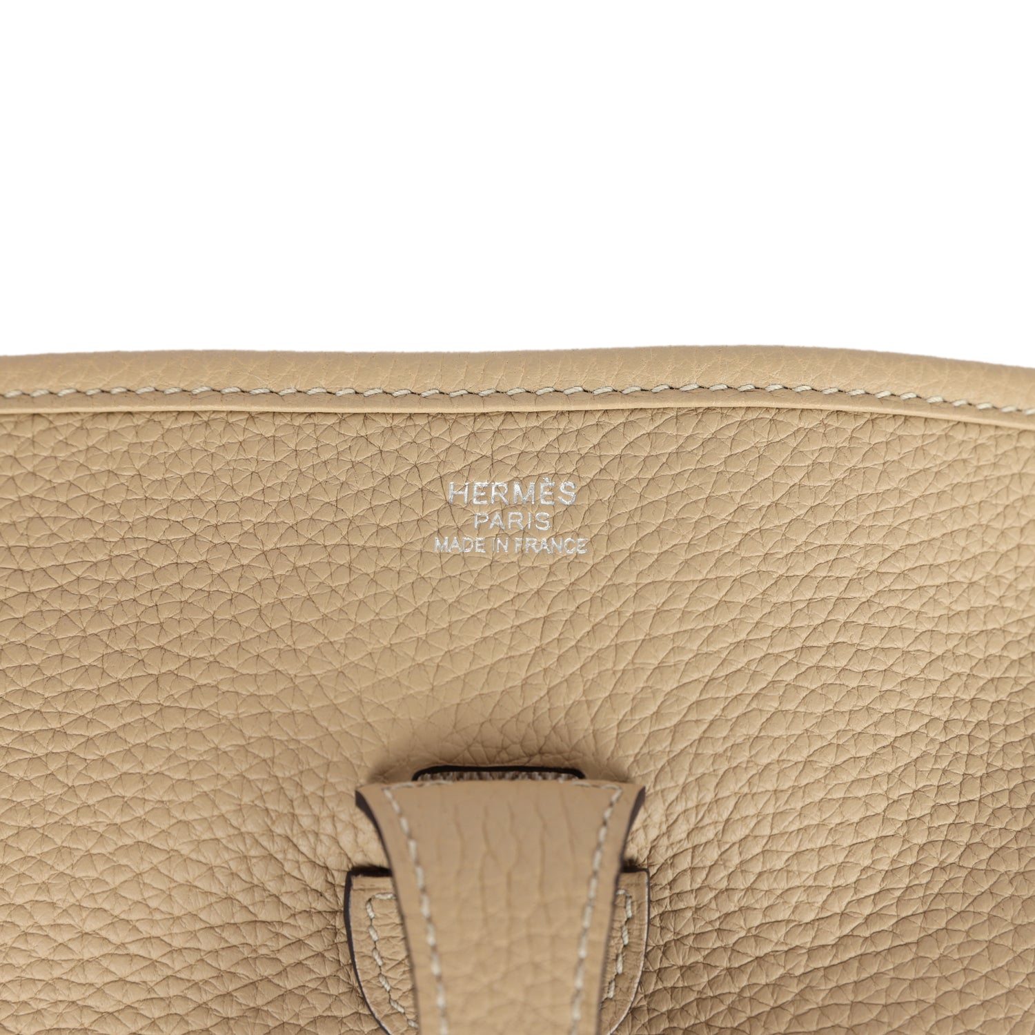 Hermes Evelyne III PM Trench Clemence Palladium Hardware
