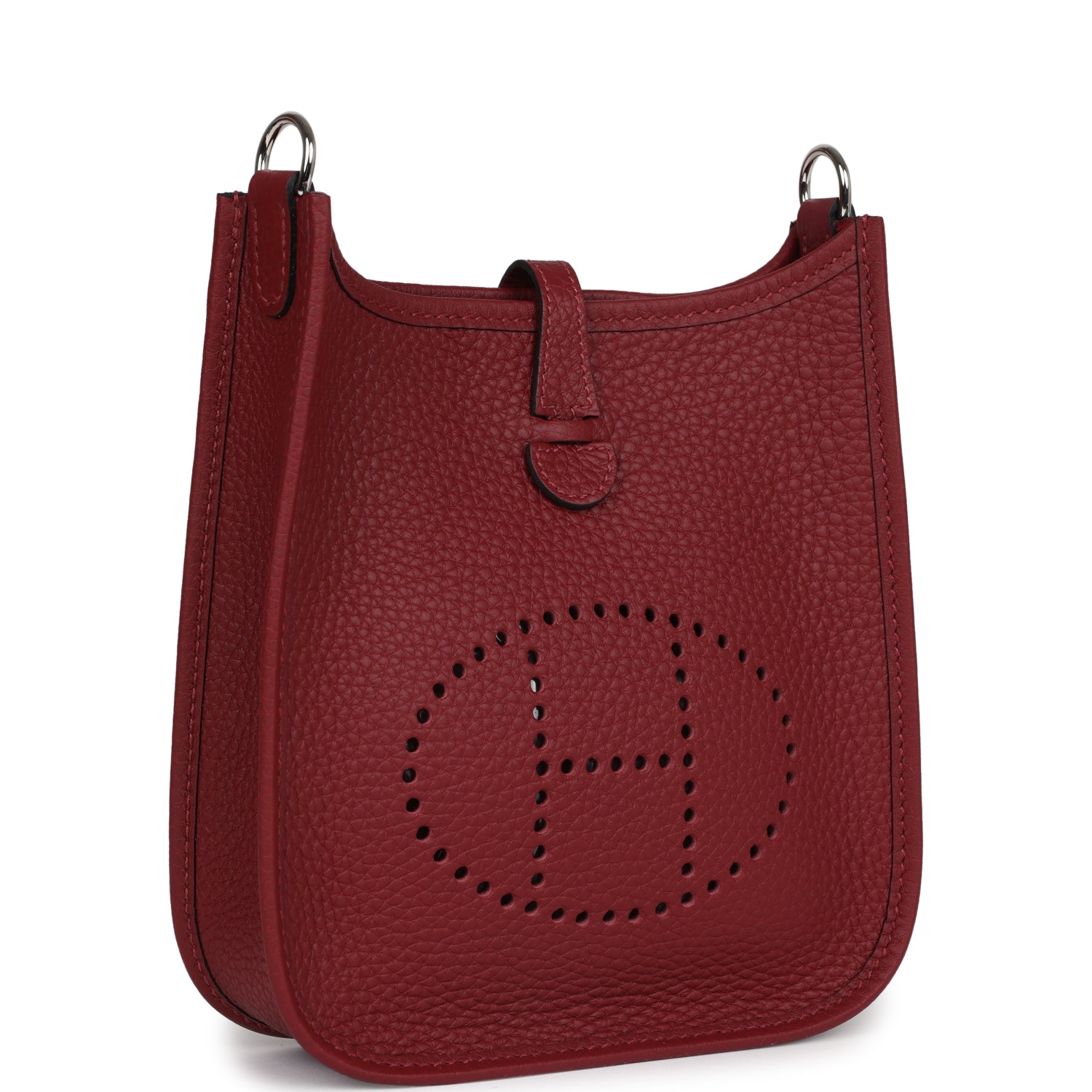 Hermes Evelyne TPM Rouge H Clemence Palladium Hardware