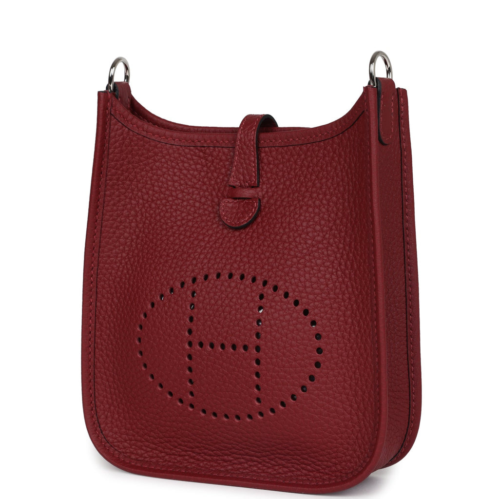 Hermes Evelyne TPM Rouge H Clemence Palladium Hardware