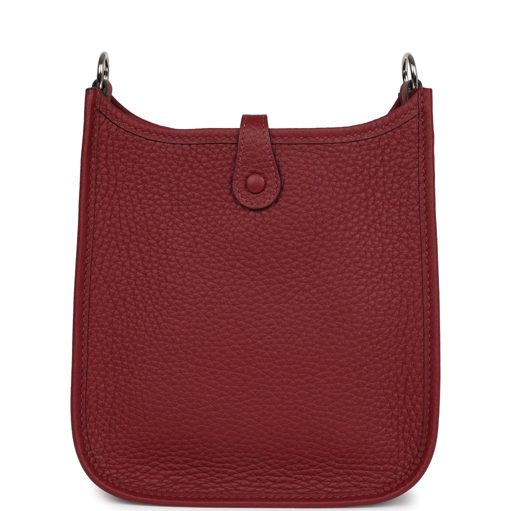 Hermes Evelyne TPM Rouge H Clemence Palladium Hardware