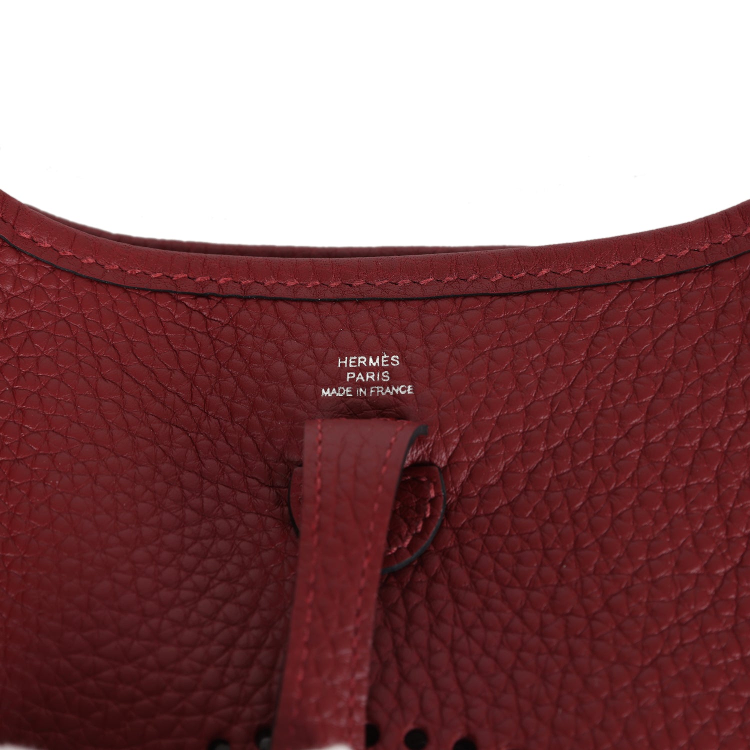Hermes Evelyne TPM Rouge H Clemence Palladium Hardware