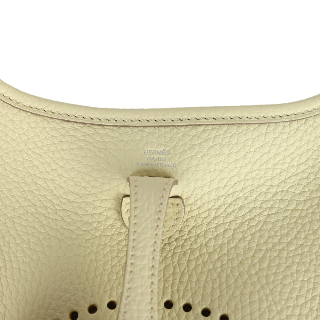 Hermes Evelyne TPM Jaune Milton Clemence Palladium Hardware