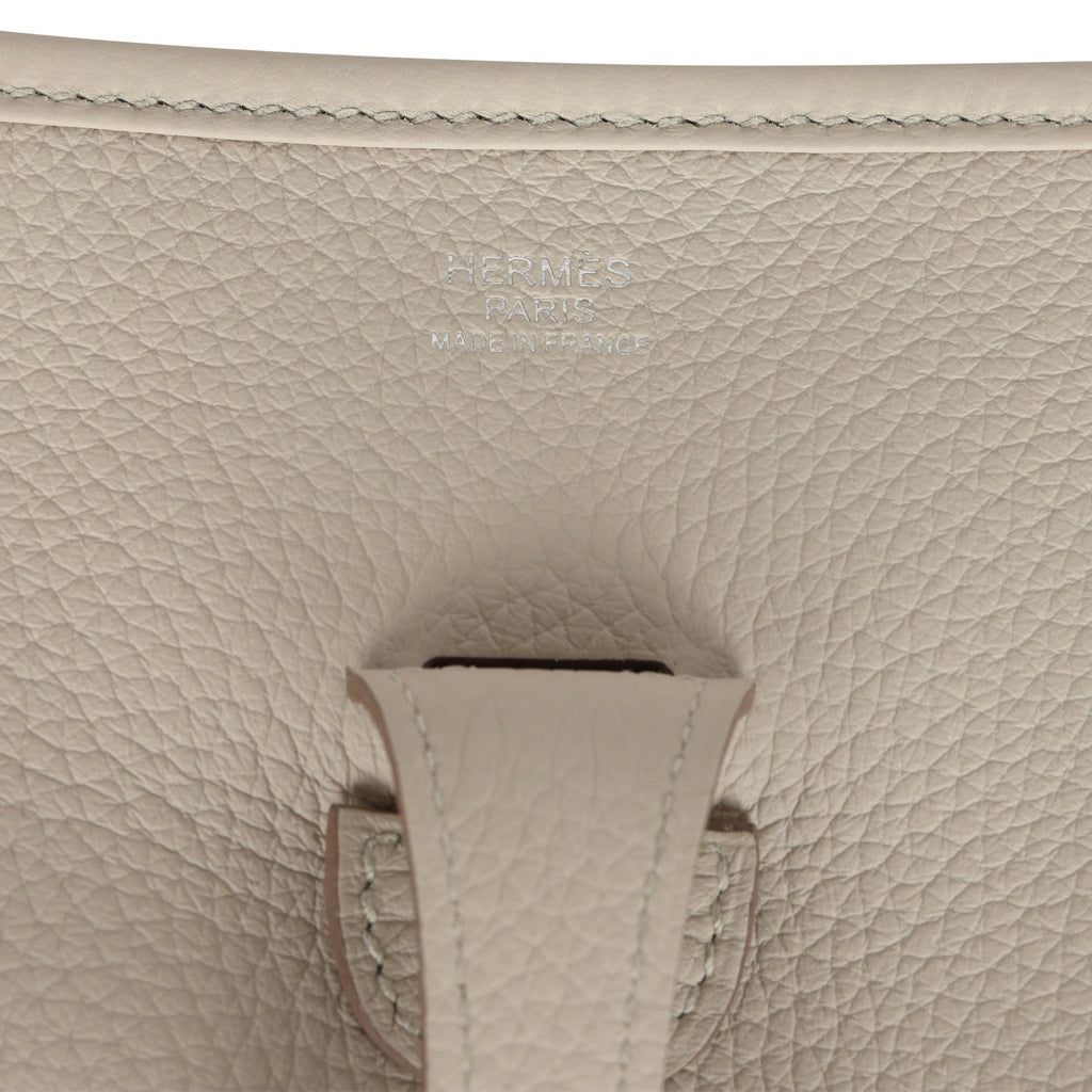 Hermes Evelyne III PM Beton Clemence Palladium Hardware