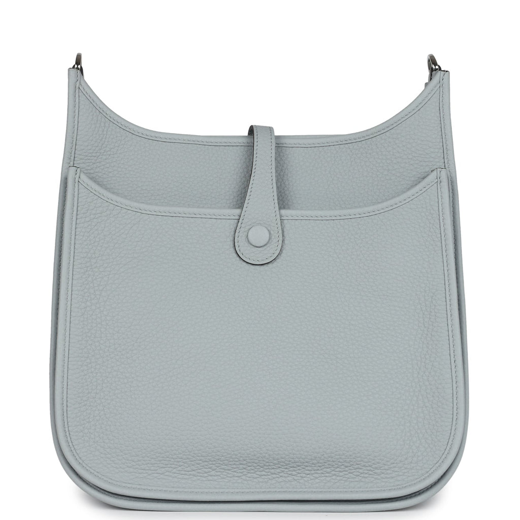 Hermes Evelyne III PM Bleu Glacier Clemence Palladium Hardware