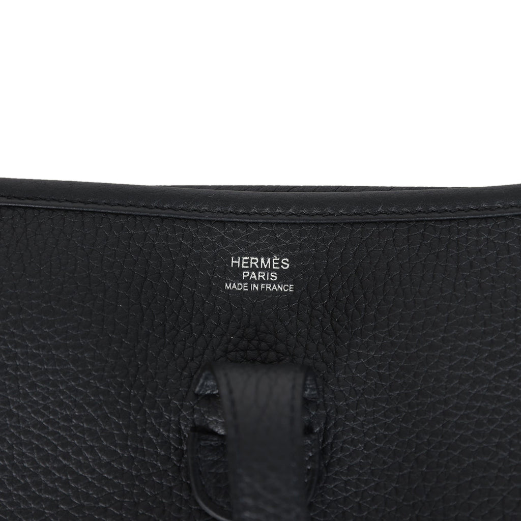 Hermes Evelyne III PM Black Clemence Palladium Hardware