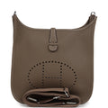 Hermes Evelyne III PM Etoupe Clemence Palladium Hardware